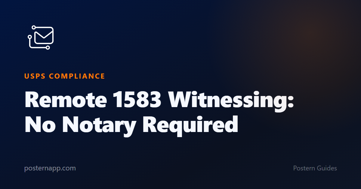 Remote 1583 Witnessing: No Notary Required — Postern Guides